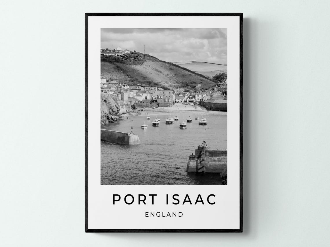 Port Isaac Cornwall England Fishing Village Harbor View Poster