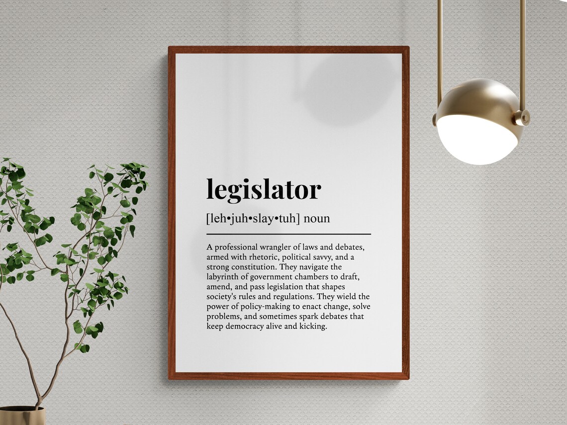 Legislator Funny Definition Job Work Gift Wall Art Print - Image 3