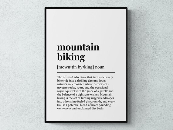 Mountain Biking Hobby Gift Wall Art Print