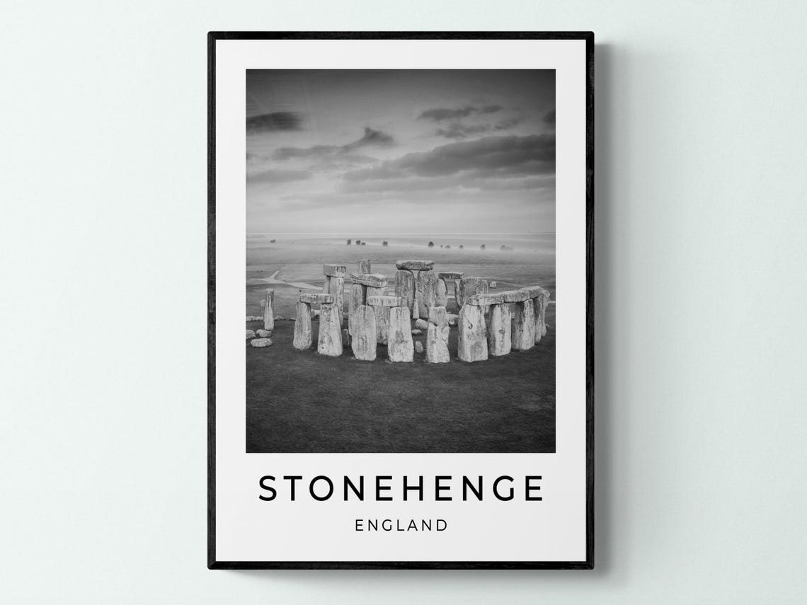 Stonehenge England Misty Sunrise Stone Circle Ancient View Poster