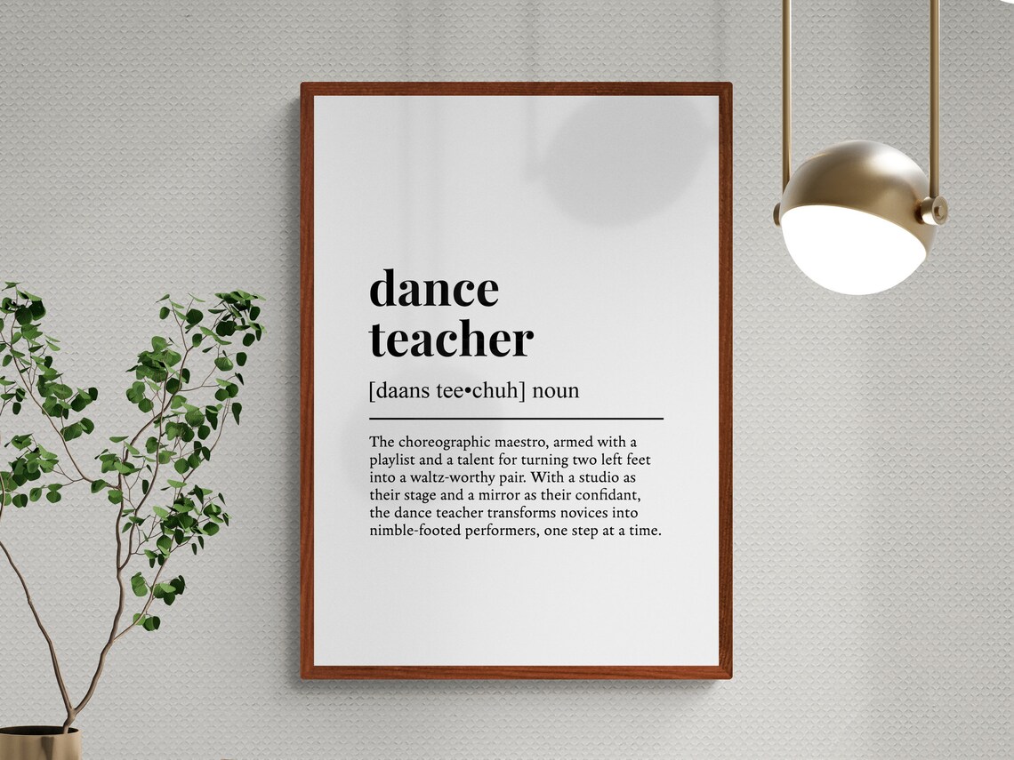 Dance Teacher Funny Definition Job Gift Art Print - Image 3