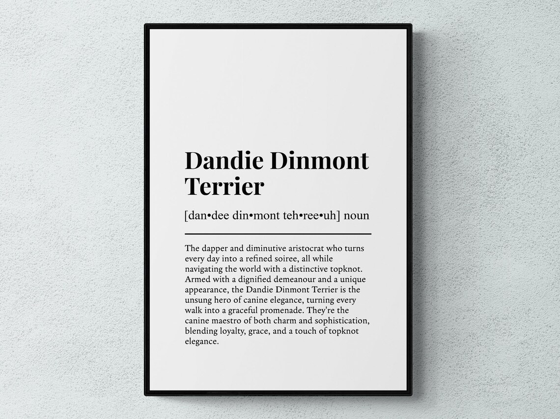 Dandie Dinmont Terrier Funny Definition Art Print