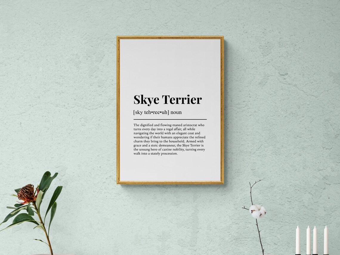 Skye Terrier Funny Definition Dog Art Print - Image 2