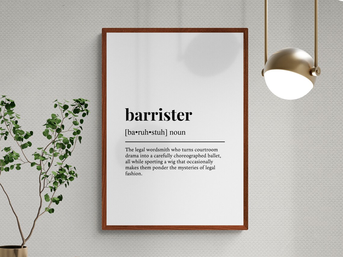 Barrister Funny Definition Job Gift Art Print - Image 3