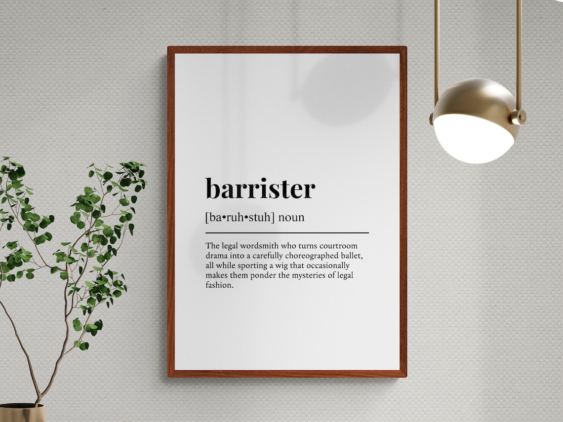 Barrister Funny Definition Quote Poster Print - Image 3