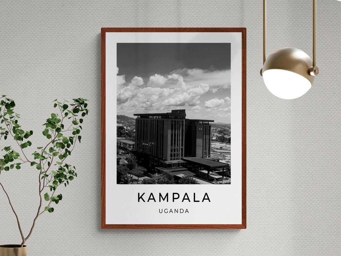 Kampala Uganda Modern City Building Cloudy Sky Travel Poster - Image 3