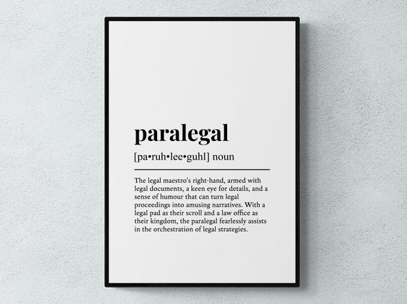 Paralegal Funny Definition, Job Humor Art Print