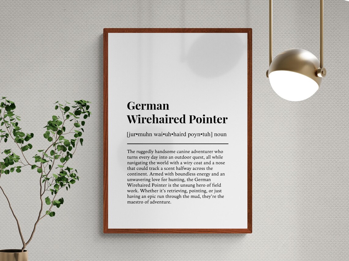 German Wirehaired Pointer Funny Definition Art Print - Image 3