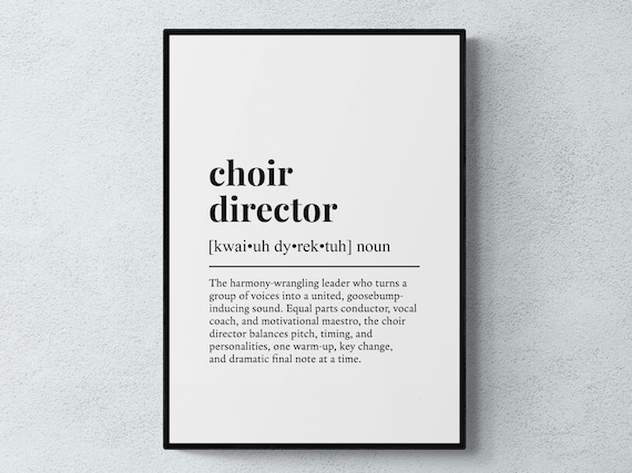 Choir Director Funny Definition Art Print