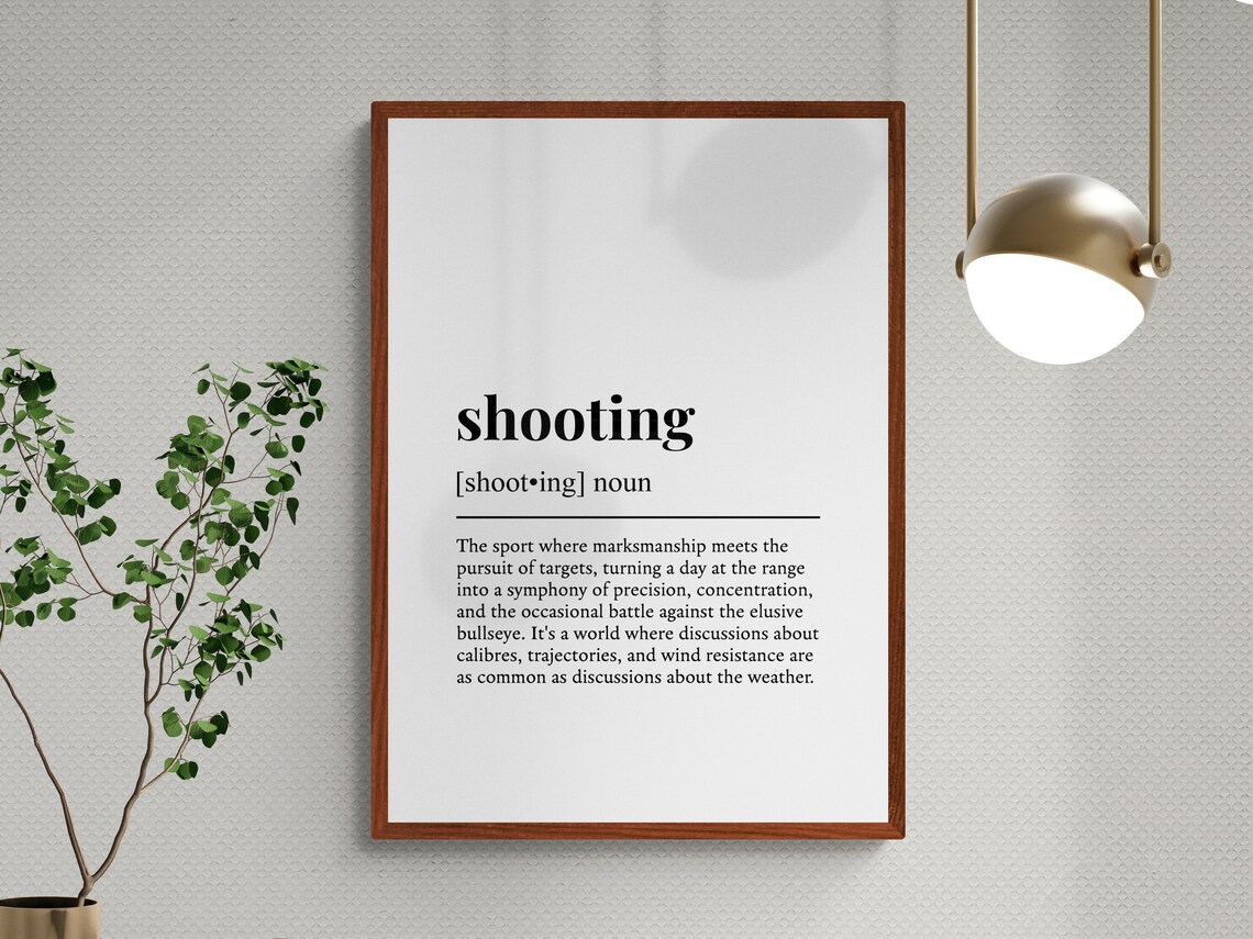 Shooting Funny Definition, Humor Sport Art Print - Image 3
