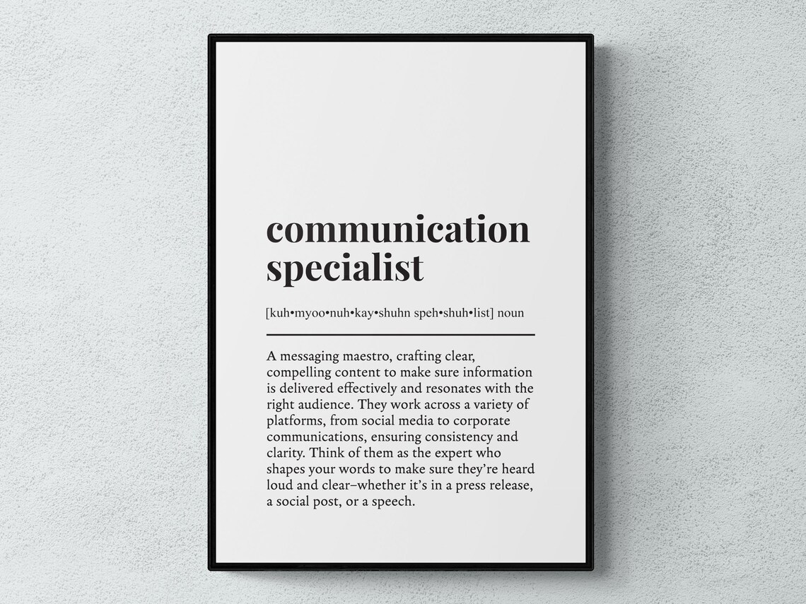 Communication Specialist Funny Definition Art Print