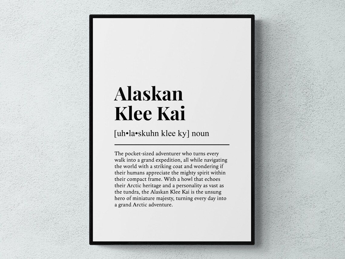 Alaskan Klee Kai Funny Definition Dog Art Print