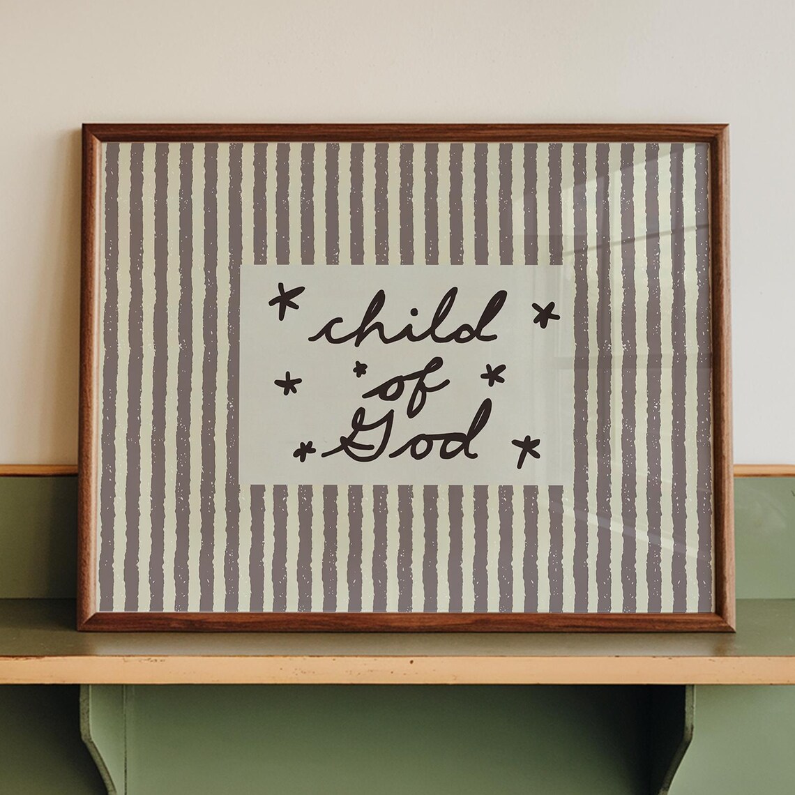 Child Of God Hand Lettered Christian Nursery Poster Home Decor