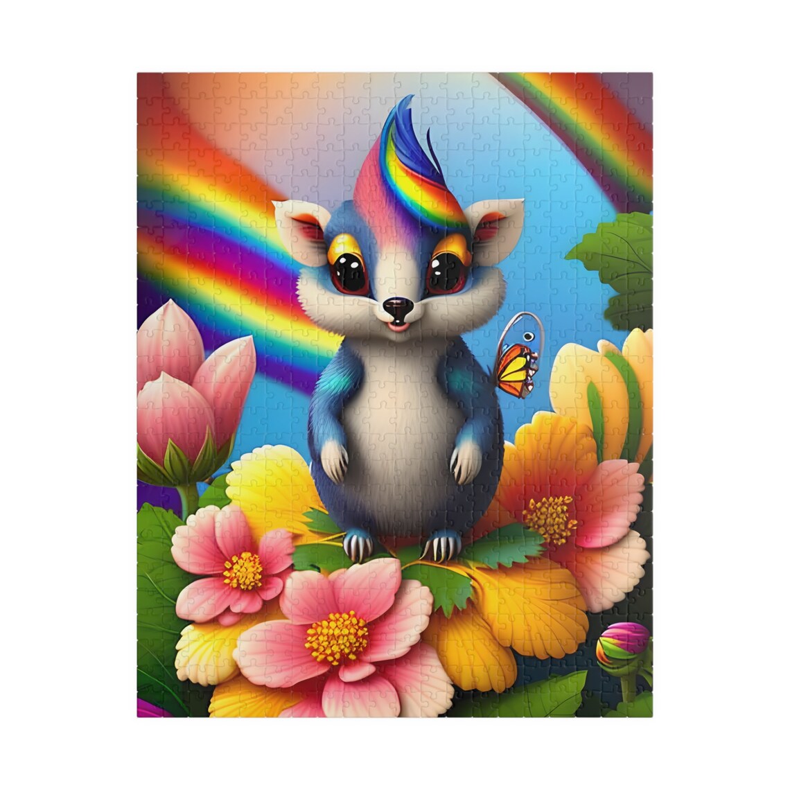 Twizzle Cute Rainbow Fantasy Animal Flower Garden Kids Poster - Image 5