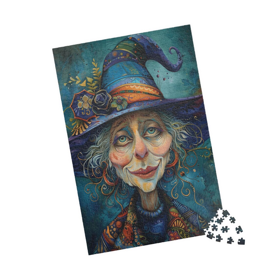 Sybil Silly Witch Halloween Puzzle Art Print - Image 4