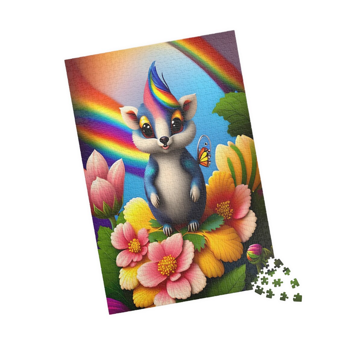 Twizzle Cute Rainbow Fantasy Animal Flower Garden Kids Poster - Image 4