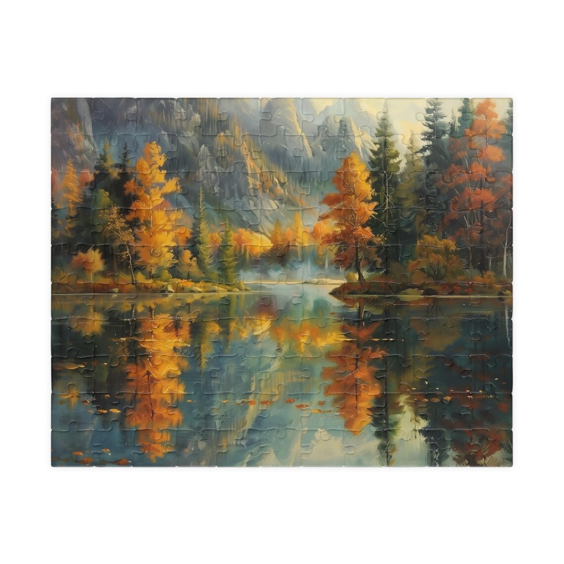 Mountain Lake In Fall Art Print, Autumn Landscape - Image 5