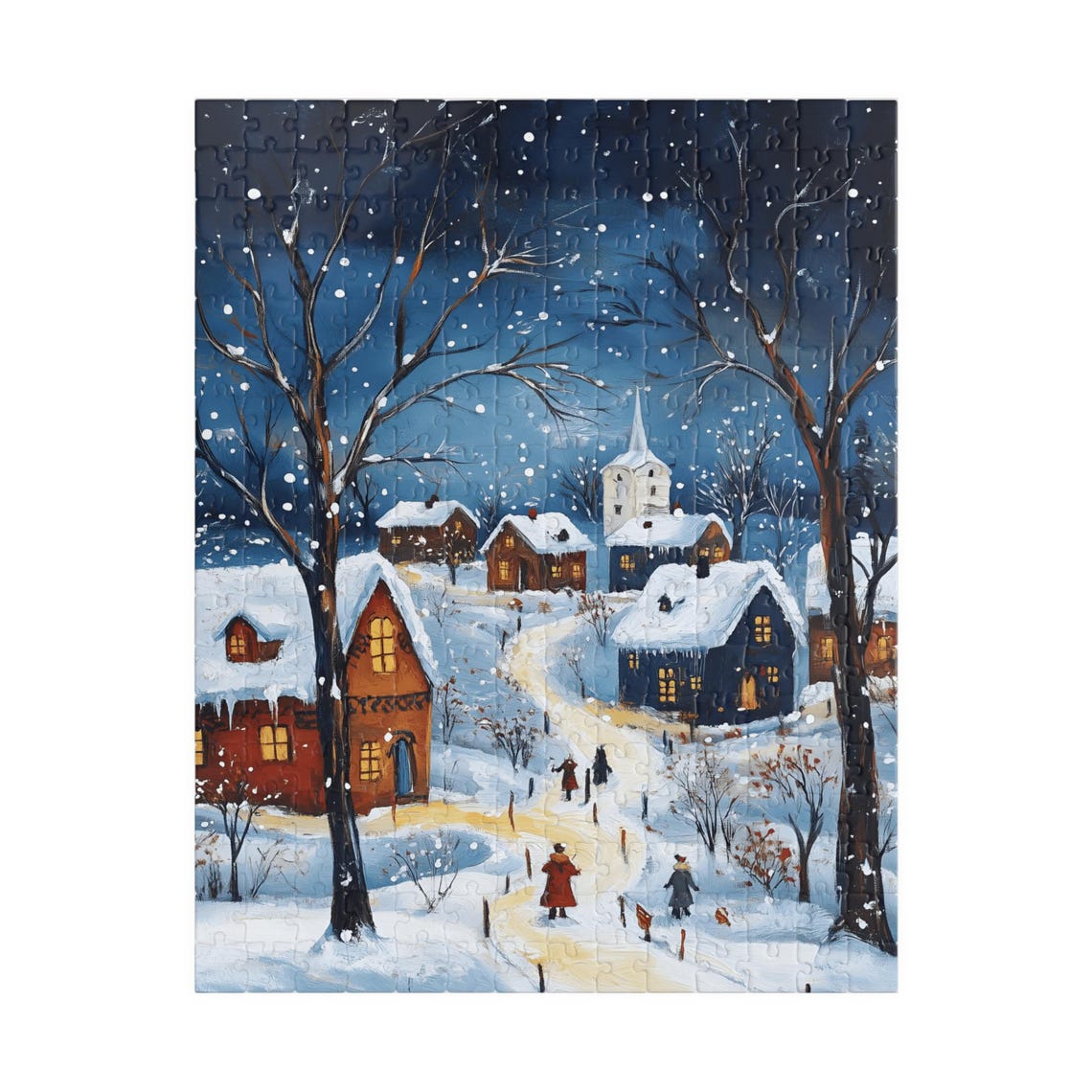 Scandinavian Snowy Village Jigsaw Puzzle Gift For Holidays Birthdays Get Well And Nursing Homes Fun Tech Free Activity - Image 5