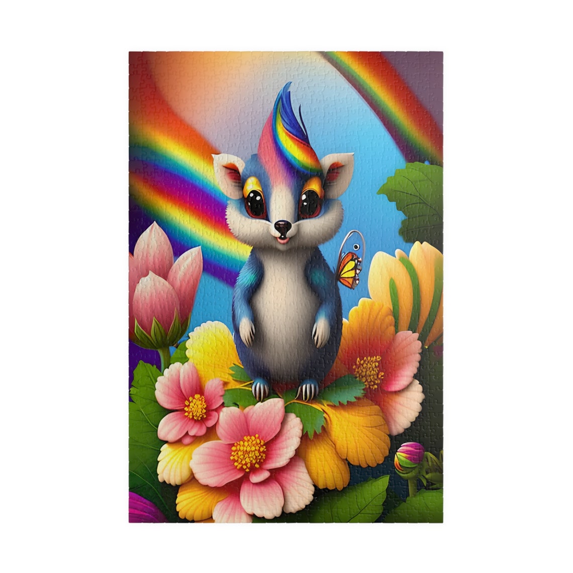 Twizzle Cute Rainbow Fantasy Animal Flower Garden Kids Poster - Image 3