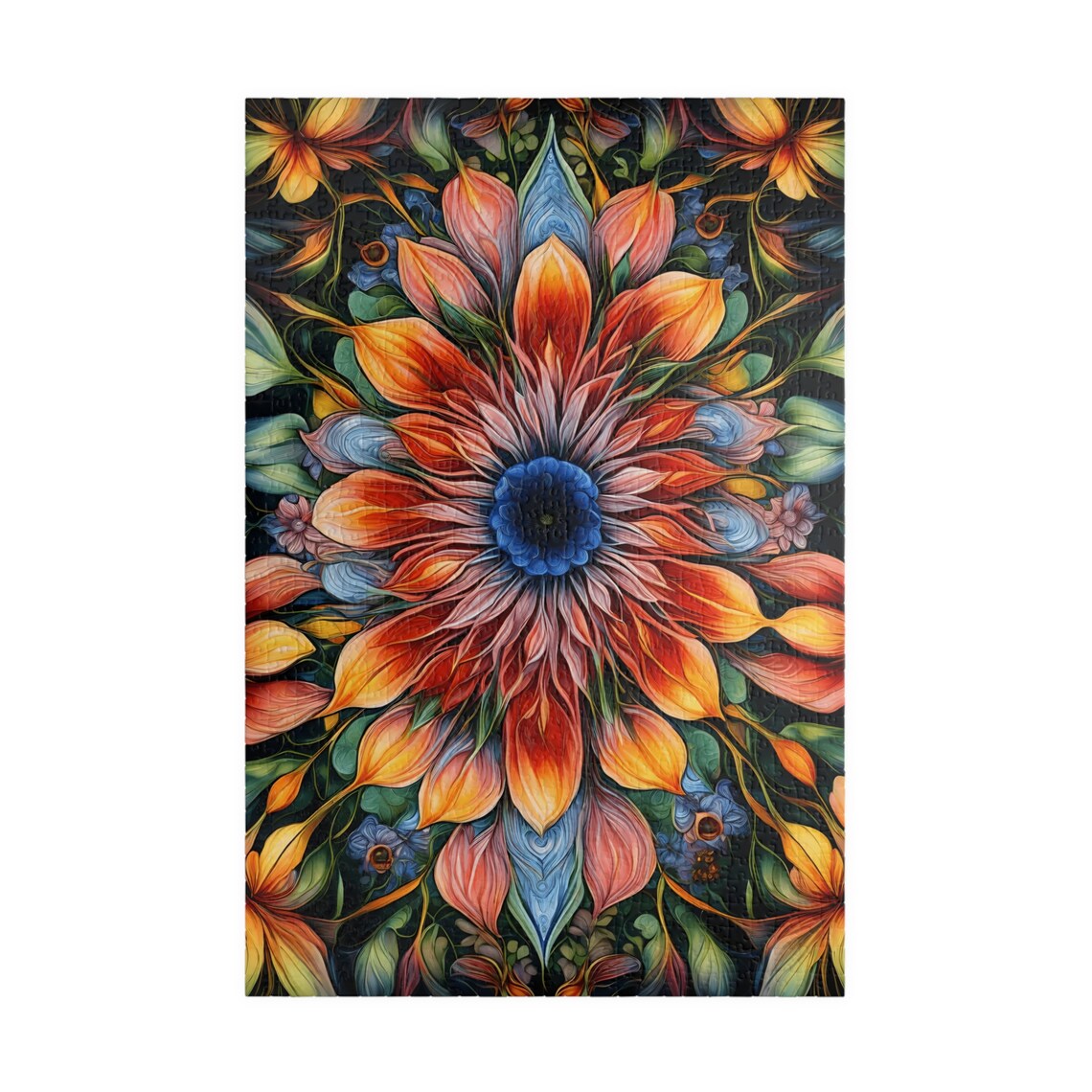 Kaleidoscope Style Floral Jigsaw Art Print - Image 5