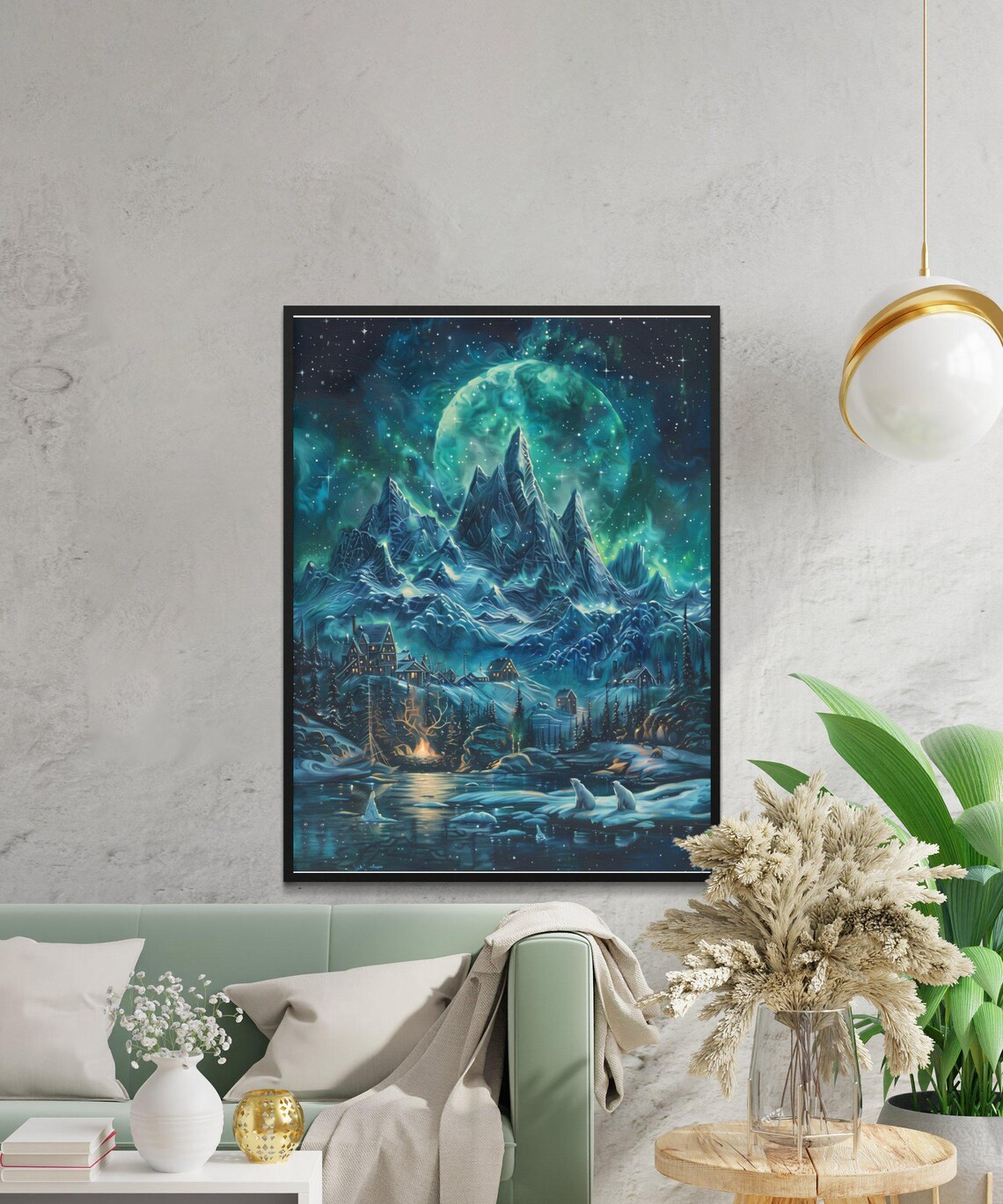 Aurora Borealis, Northern Lights Alaska Art Print - Image 3