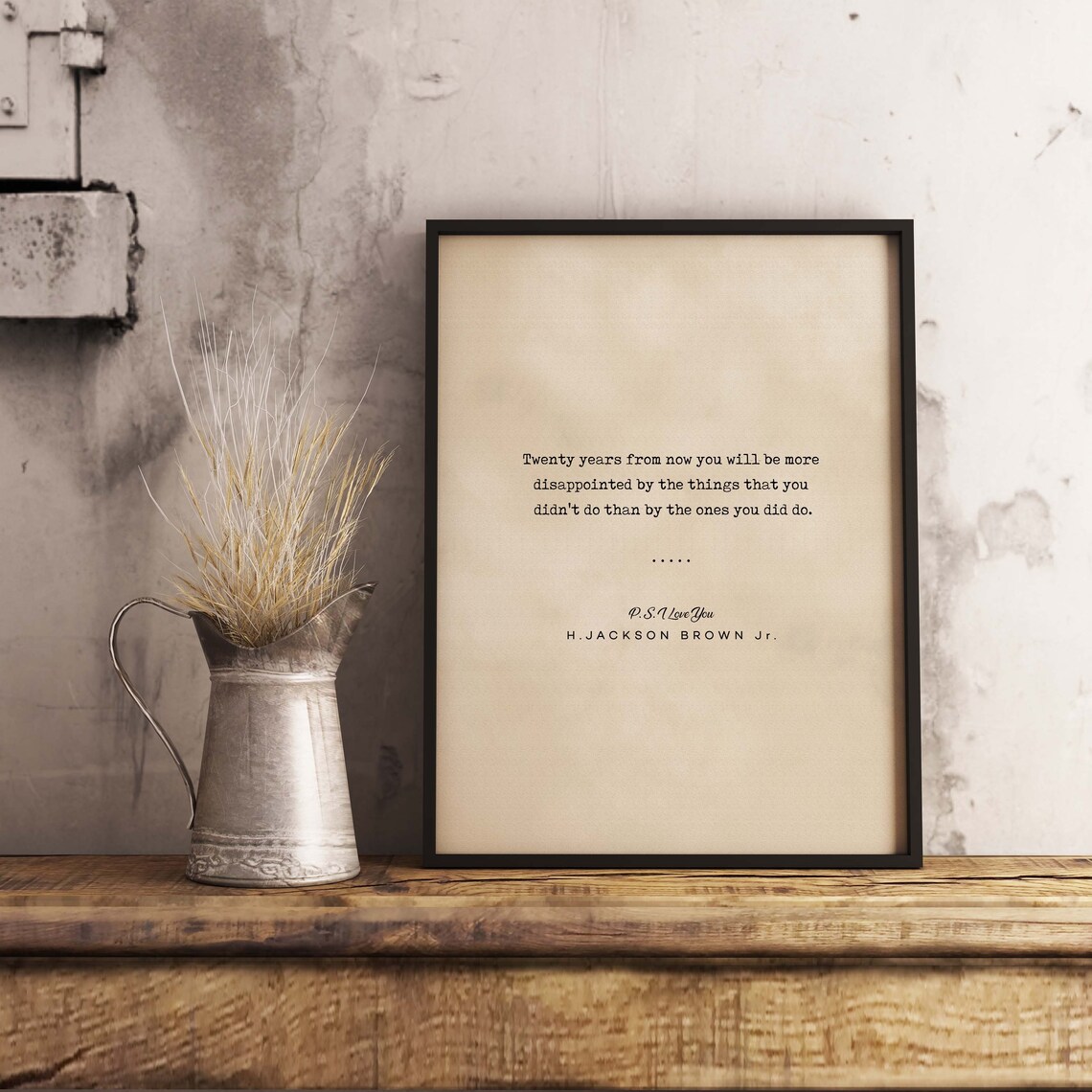 H Jackson Brown Jr Twenty Years From Now Typewriter Quote Poster - Image 3