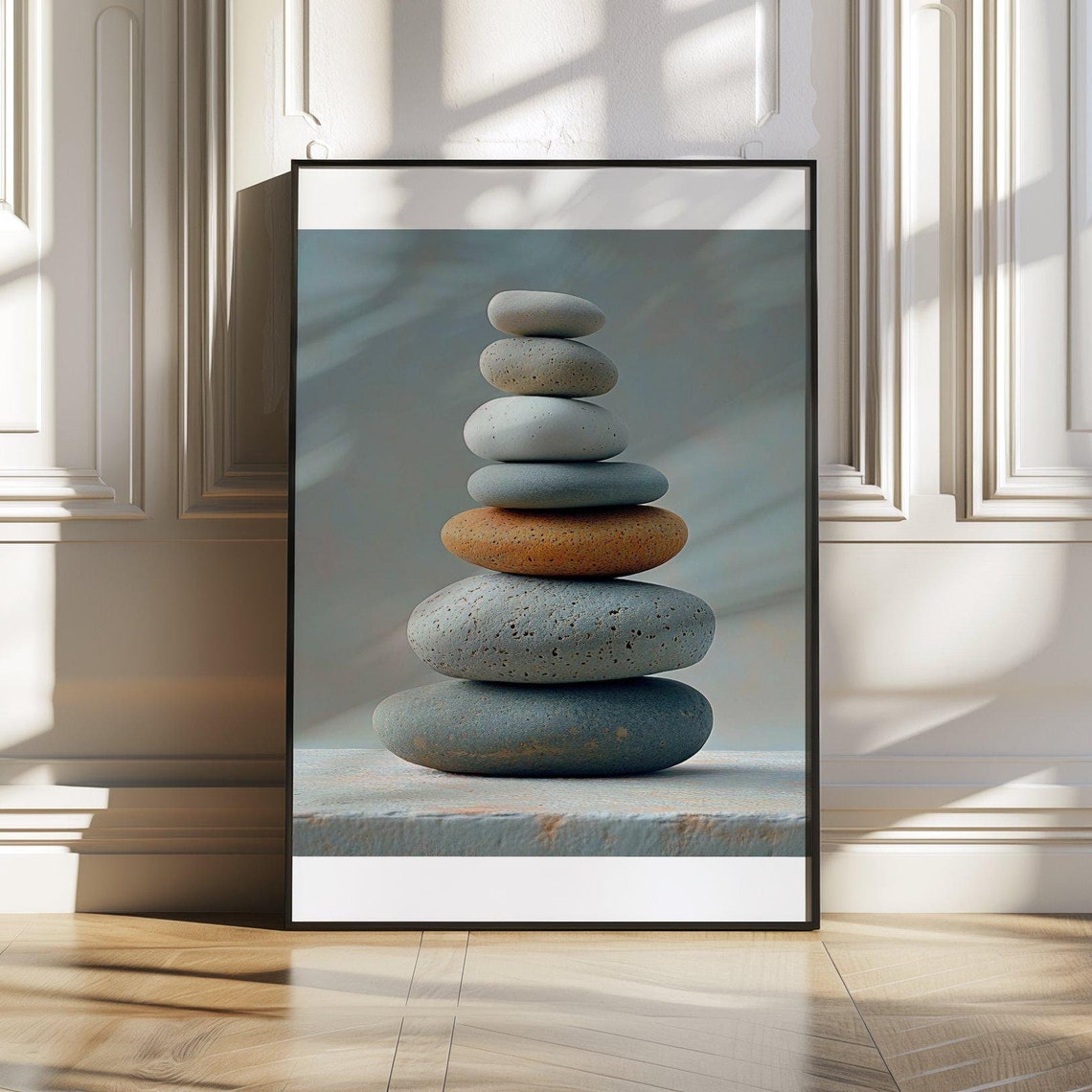 Zen Stones Rock Stacking Art Print Meditative Home Dcor Nature Inspired Wall Art Peaceful Stone Arrangement Relaxing Zen Dcor