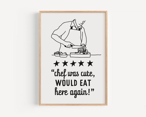 Cute Kitchen Wall Decor Chef Was Cute Poster