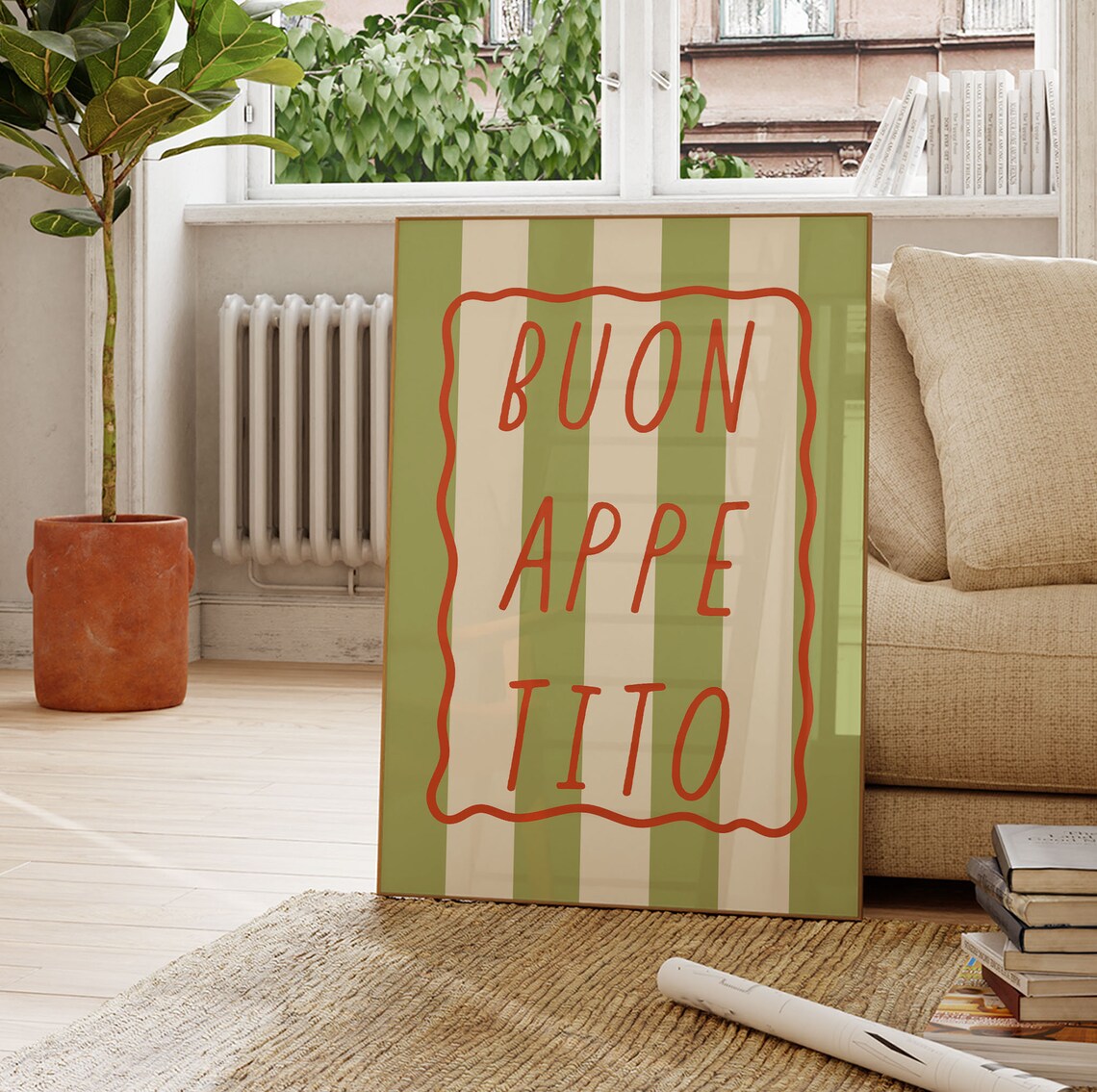 Retro Buon Appetito Poster, Italian Kitchen Art - Image 4