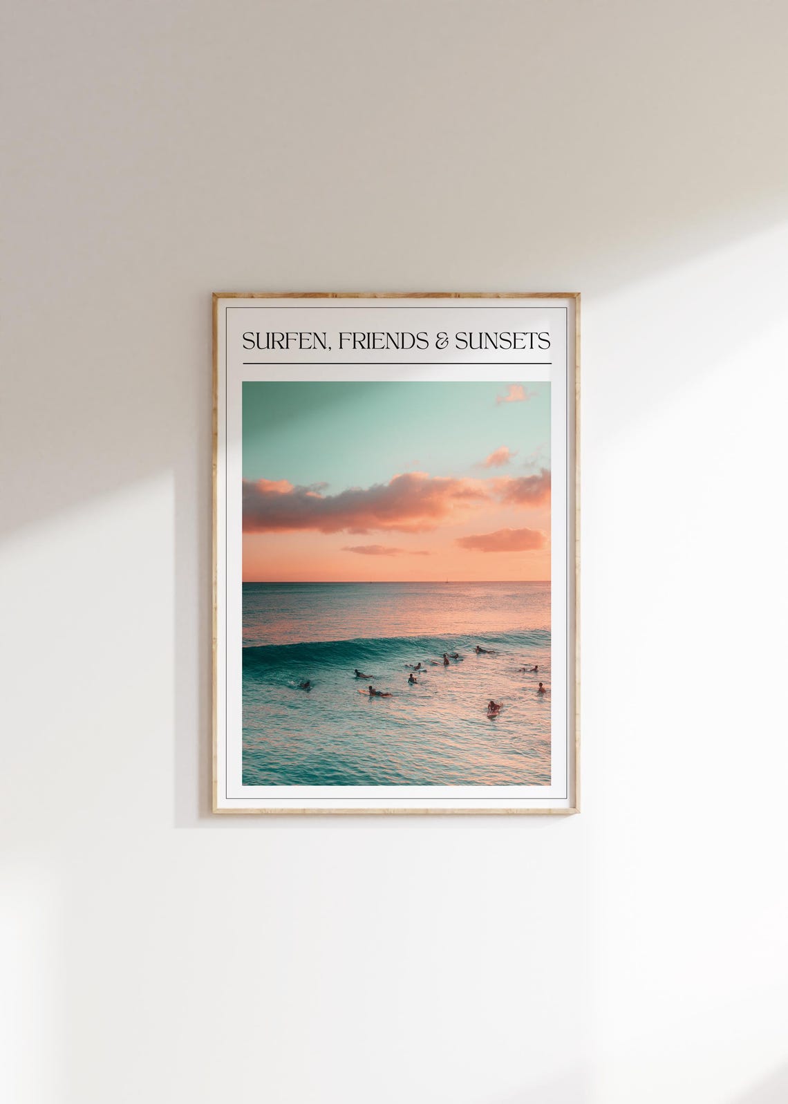 Surfen Friends And Sunsets Ocean Surf Photo Sunset Beach Poster - Image 3