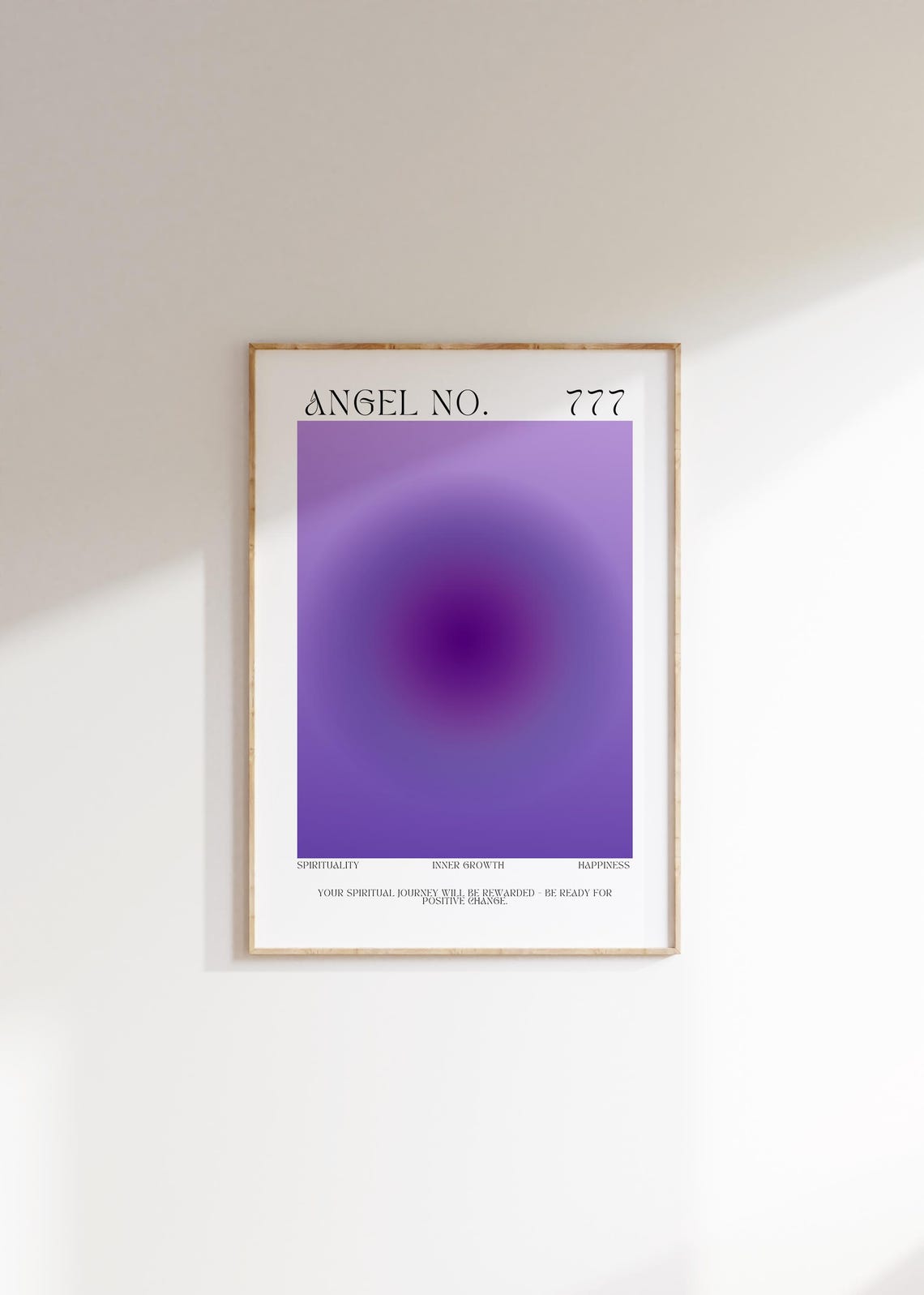 Angel Number 777 Poster Inspirational Quote Astrology Gifts Aura Print Aesthetic Room Decor Spiritual Poster Teen Girl Gifts - Image 2