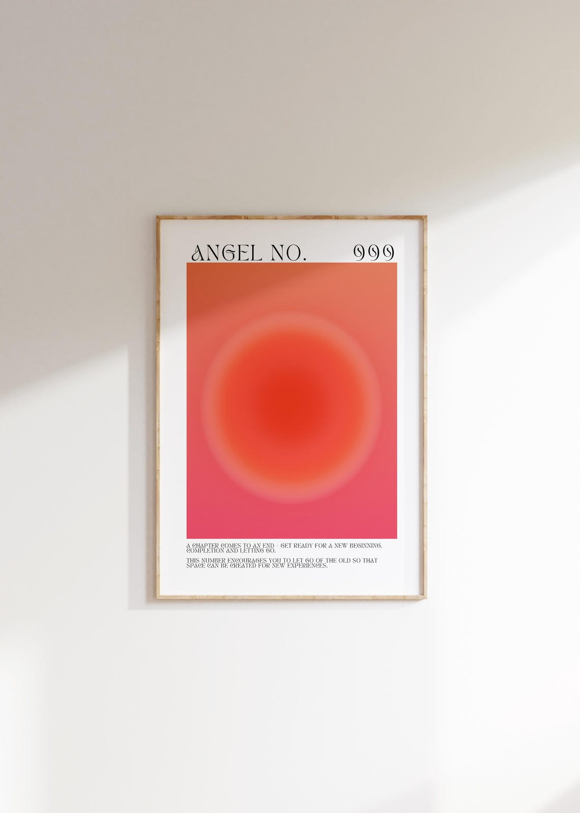Angel Number 999 Poster Spiritual Gift Manifestation Art Astrology Gifts Inspirational Quote Aesthetic Room Decor Teen Girl Gifts - Image 3