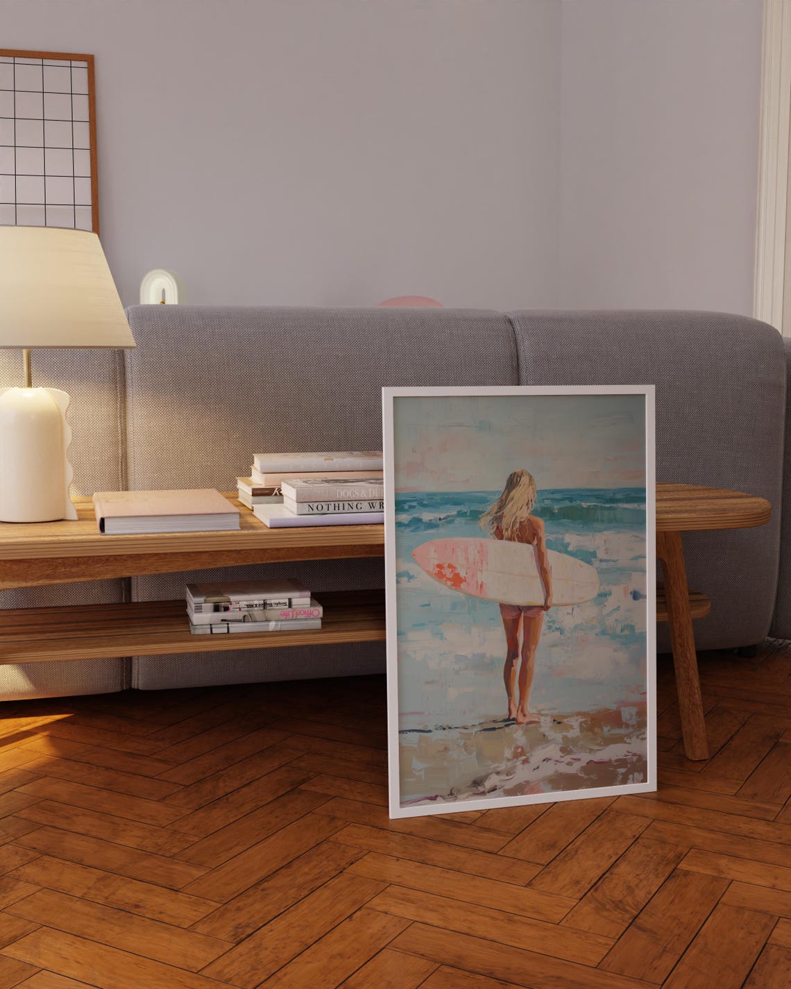 Retro Surf Poster Boho Decor Wall Art With Watercolor Print Beach Art Beach Prints Waves Beach Poster Beachy Wall Art As Gift For Her - Image 5