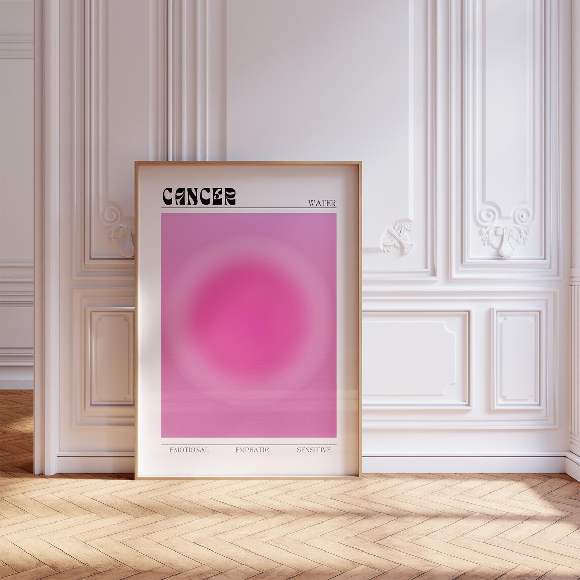 Cancer Aura Zodiac Poster, Astrology Wall Art Print