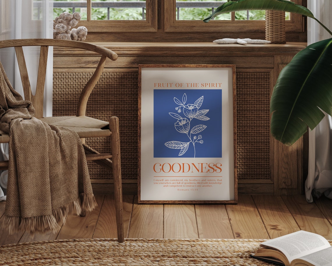 Fruit of the Spirit Goodness Romans 15:14 Botanical Art Print - Image 5