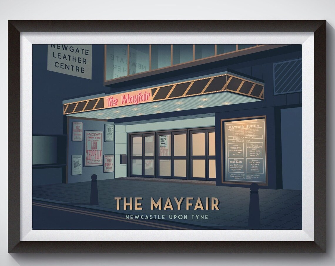 The Mayfair Ballroom Newcastle Travel Poster