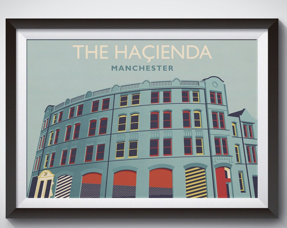 Hacienda Manchester Music Art Deco Art Print