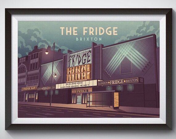 The Fridge Brixton London Travel Poster, Electric