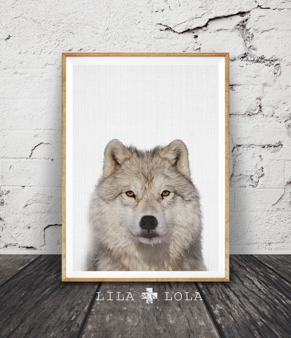 Winter Wolf Print, Woodlands Nursery Art