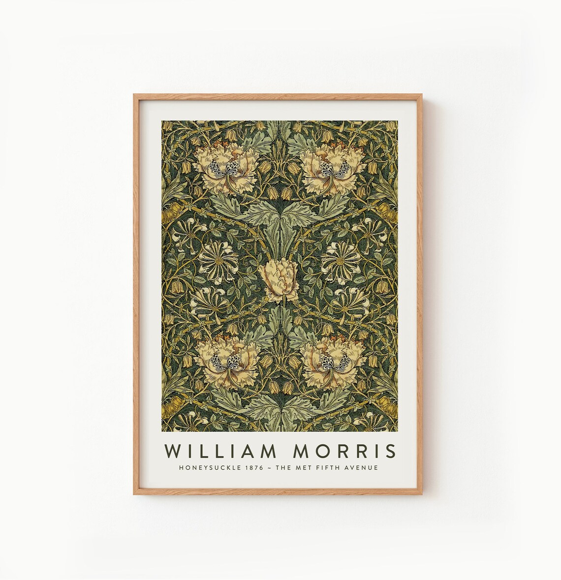 William Morris Honeysuckle Vintage Art Nouveau Print
