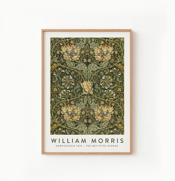 William Morris Honeysuckle Vintage Art Nouveau Print