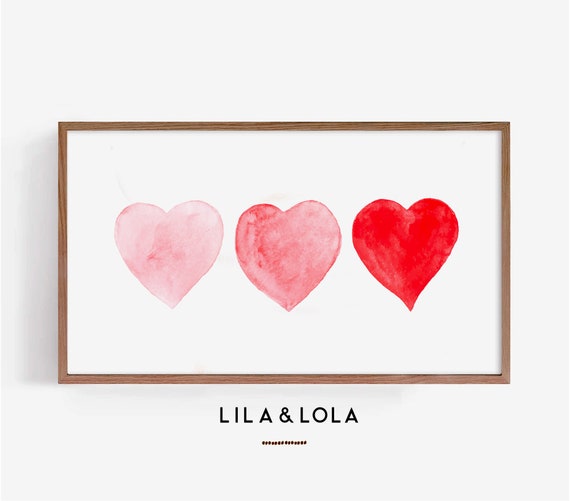 Samsung Frame Tv Art Valentines Day Love Hearts Modern Minimalist