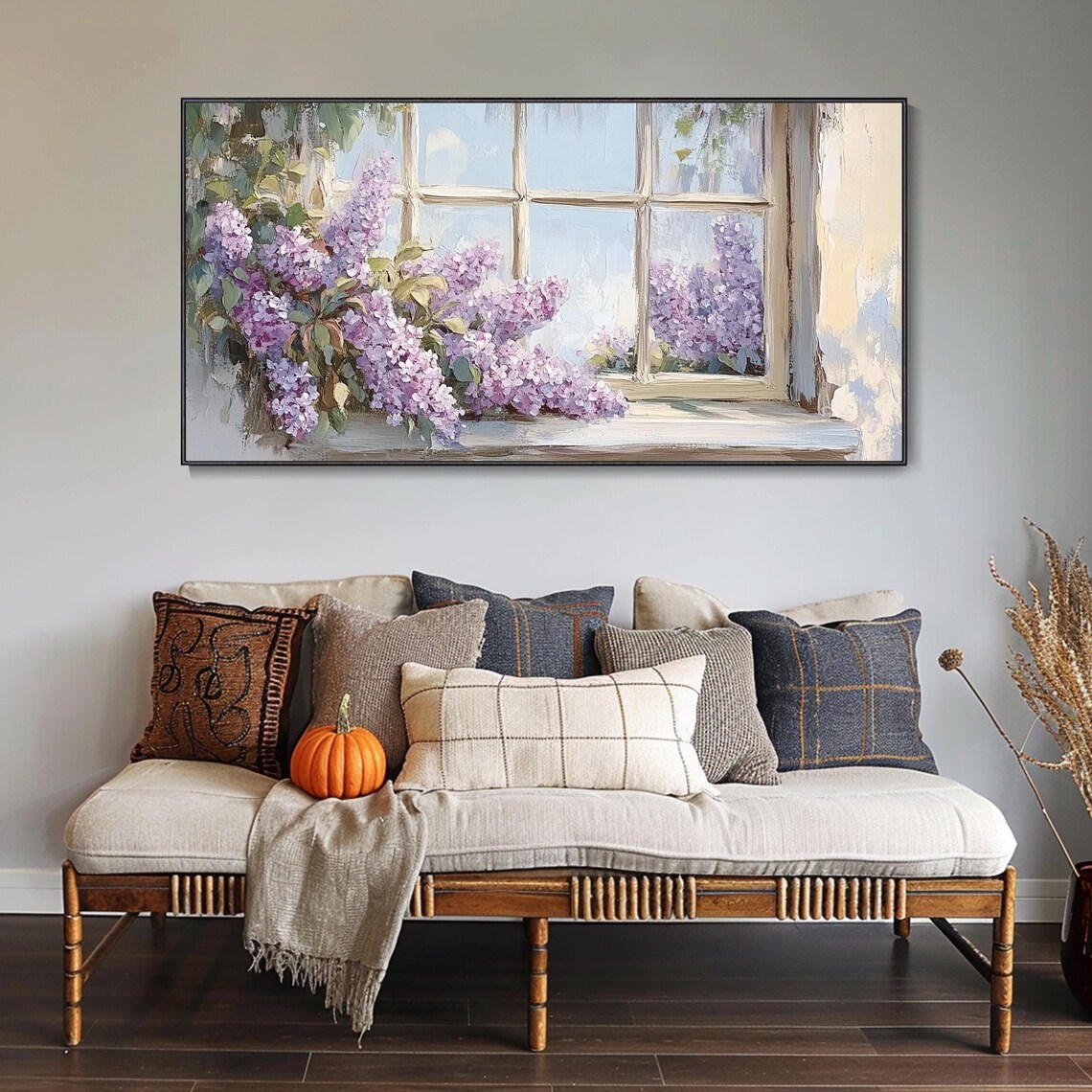Lilac Blossoms On Windowsill Soft Romantic Cottage Garden Poster - Image 3