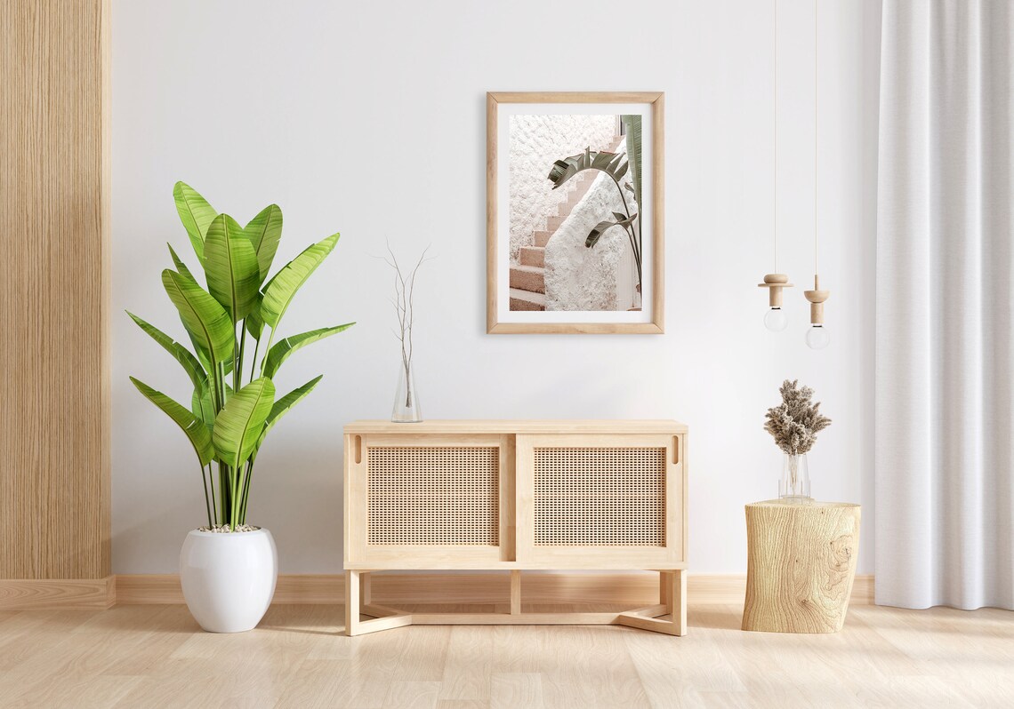 Boho Staircase Architecture Art Print, Minimalist - Image 3