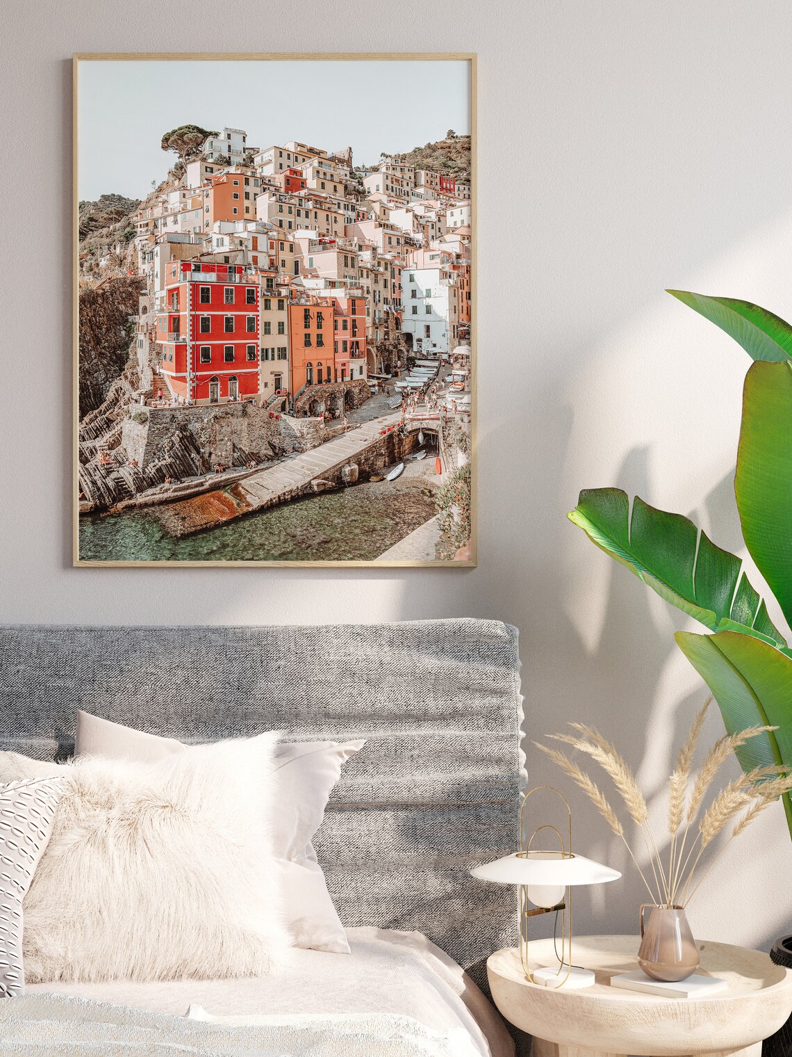 Riomaggiore Colorful Cliff Houses Harbor Italy Travel Photo Poster - Image 2