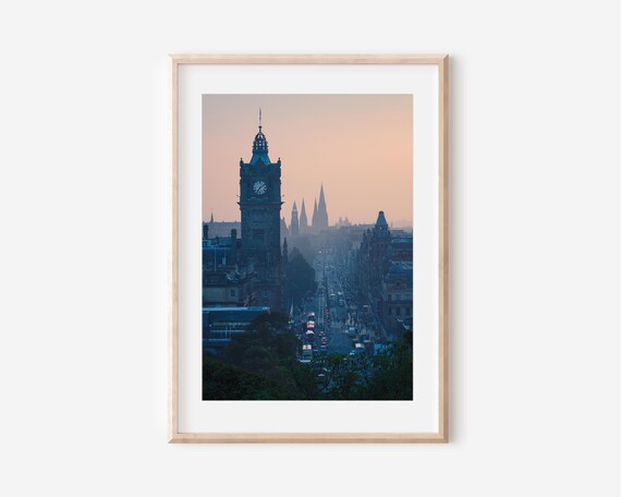 Edinburgh Princes Street Photography Scotland City View Print Historic Uk Urban Landscape