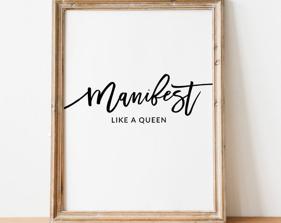 Manifestation Poster Manifest Print Affirmation Wall Art Law Of Attraction Spiritual Gift