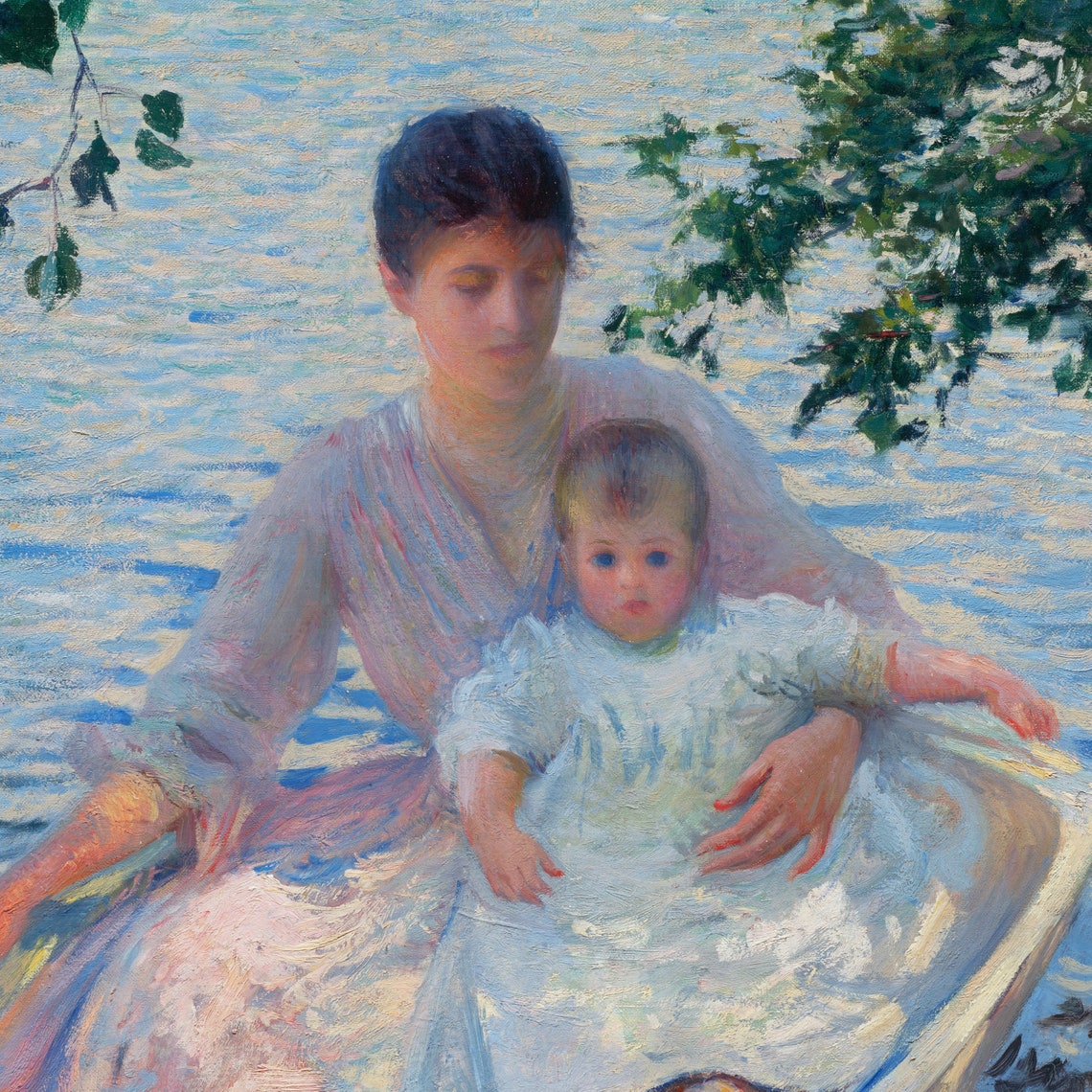 Edmund Charles Tarbell Mother and Child in a Boat Summer Poster - Image 3