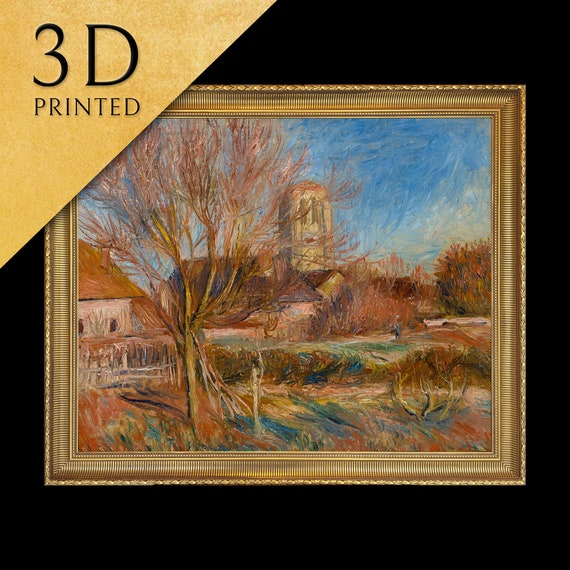 Leglise A Essoyes By Pierre Auguste Renoir 3d Printed With Texture And Brush Strokes Looks Like Original Oil Painting