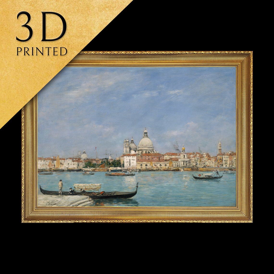 Venice Grand Canal with Santa Maria della Salute and Gondolas Poster